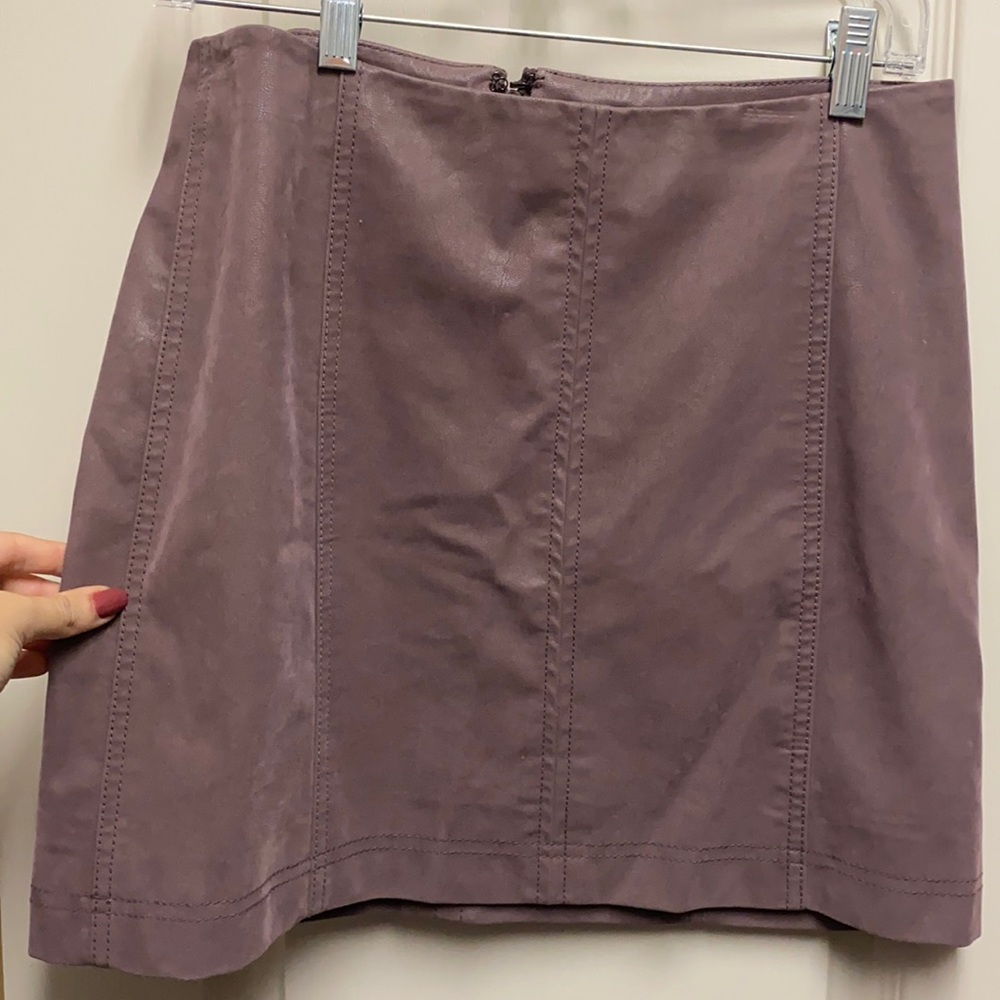 Free People Faux Leather Mini Skirt
